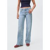 MANGO TEEN - Wide Leg Jeans - Lichtblauw - Low Waist