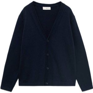 Mango Kids - Fijn Gebreid Vest - Donkerblauw