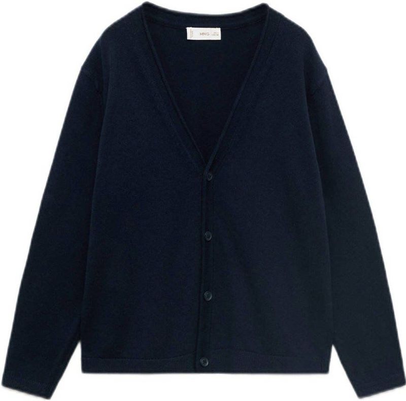 Mango Kids - Fijn Gebreid Vest - Donkerblauw