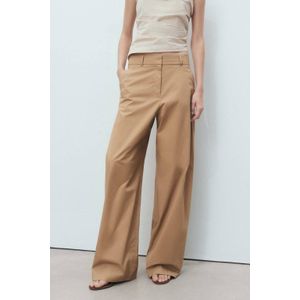 Mango - Wide Leg Regular Waist - Pantalon - Camel