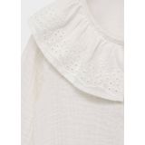 Mango Kids - Blouse - Wit - Broderie