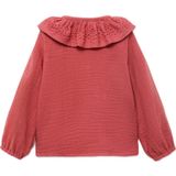 Mango - Blouse - 100% Katoen - Peter Pan-kraag - Broderie Details