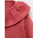 Mango - Blouse - 100% Katoen - Peter Pan-kraag - Broderie Details