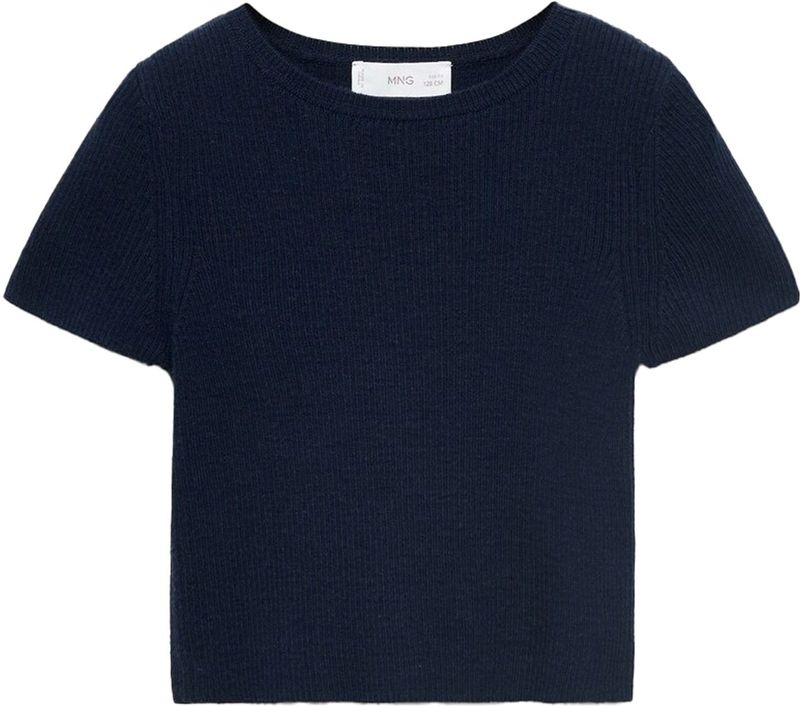 Mango Kids - T-shirt - Diepblauw