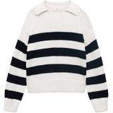 MANGO KIDS - SABRINA - Gebreide Trui - Zwart / Offwhite - Lange Mouw