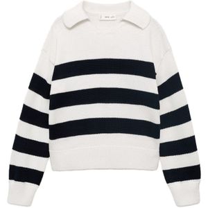 MANGO KIDS - SABRINA - Gebreide Trui - Zwart / Offwhite - Lange Mouw