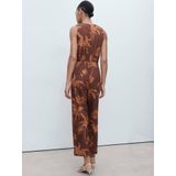 MANGO - Jumpsuit 'LANA' - Bruin - 7/8 Lengte - Mouwloos