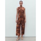 MANGO - Jumpsuit 'LANA' - Bruin - 7/8 Lengte - Mouwloos