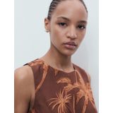 MANGO - Jumpsuit 'LANA' - Bruin - 7/8 Lengte - Mouwloos