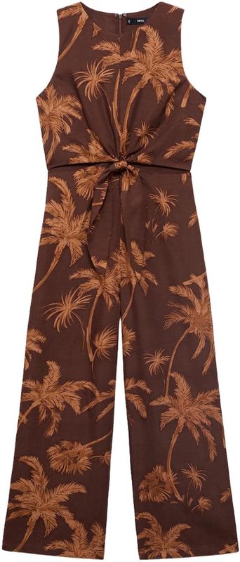 MANGO - Jumpsuit 'LANA' - Bruin - 7/8 Lengte - Mouwloos