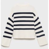MANGO KIDS - SASHA - Gebreide Trui - Zwart / Offwhite - Lange Mouw