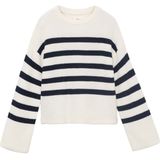 MANGO KIDS - SASHA - Gebreide Trui - Zwart / Offwhite - Lange Mouw
