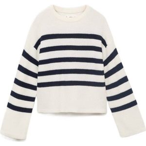 MANGO KIDS - SASHA - Gebreide Trui - Zwart / Offwhite - Lange Mouw