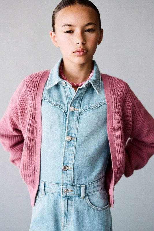 Mango Kids - Vesten - Roze - Grof Gebreid