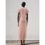 Mango - Maxi Jurk - Rood - Katoen - Korte Mouwen