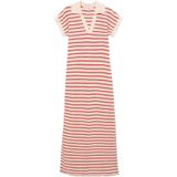 Mango - Maxi Jurk - Rood - Katoen - Korte Mouwen