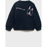 MANGO KIDS - FOTO - Sweatshirt - Navy - Rosa - Wit