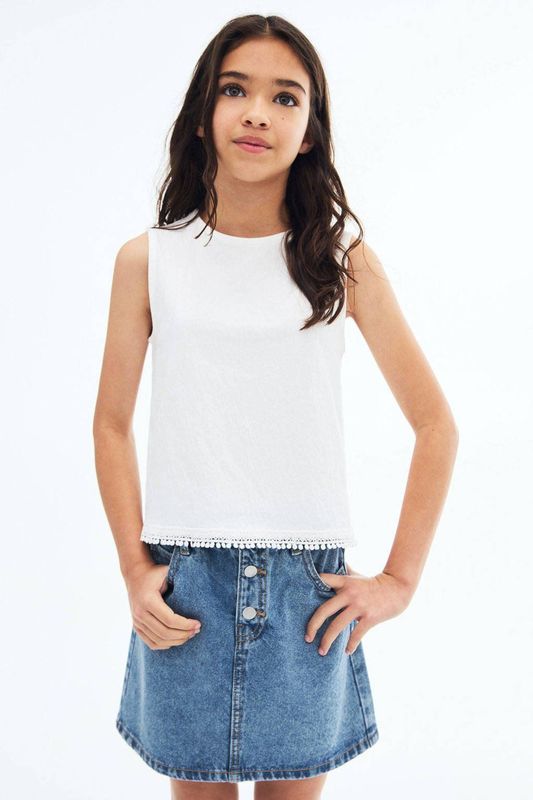 Mango - Kids - Denim Rok - Paperbag Model