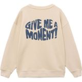 Mango - Sweater - Beige - 100% Katoen - Lange Mouwen
