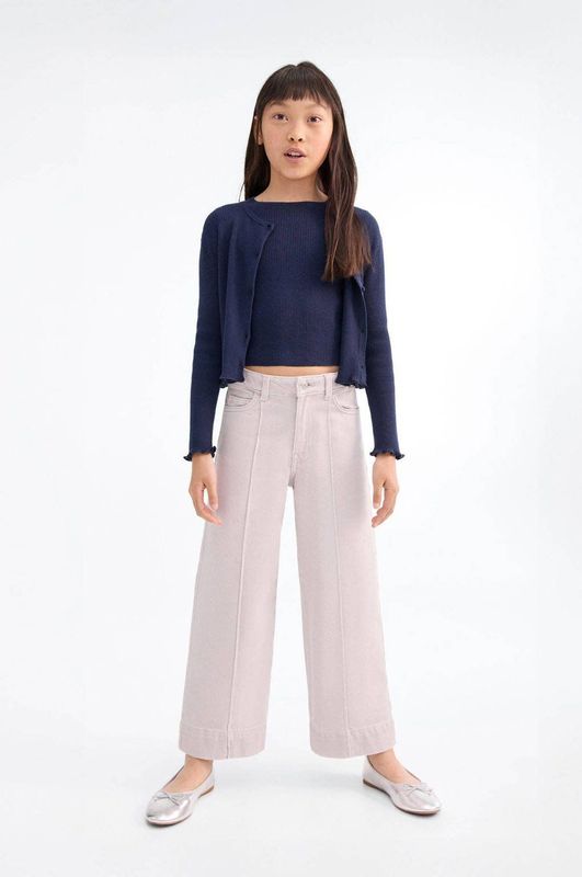 Mango Kids - Jeans - Blauw - Katoen - Straight Pasvorm