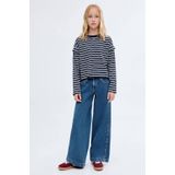 Mango - Wide Leg Jeans - Medium Blue Denim