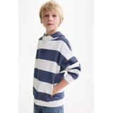 MANGO KIDS - STRIPHO - Sweatshirt - Marine - Zwart - Wit