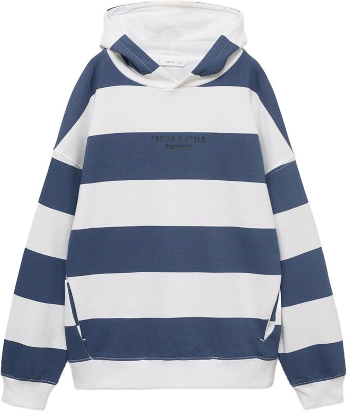 MANGO KIDS - STRIPHO - Sweatshirt - Marine - Zwart - Wit