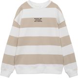 MANGO KIDS - STRIBLO - Sweatshirt - Beige / Zwart / Wit
