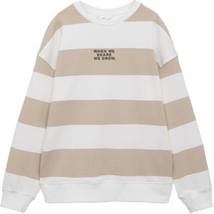MANGO KIDS - STRIBLO - Sweatshirt - Beige / Zwart / Wit