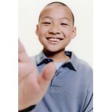 Mango - Kids - Polo - Middenblauw - Lange Mouwen