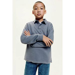 Mango - Kids - Polo - Middenblauw - Lange Mouwen