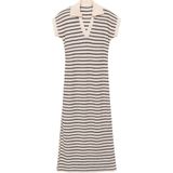 Mango - Maxi Jurk - Ecru - Katoen - Korte Mouwen