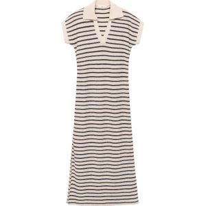 Mango - Maxi Jurk - Ecru - Katoen - Korte Mouwen