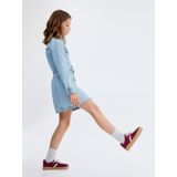 Mango - Jerseyjurk - Denim Look - Lange Mouwen - Katoen