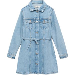 Mango - Jerseyjurk - Denim Look - Lange Mouwen - Katoen
