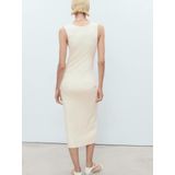 MANGO - BOWSER - Jurk - Beige - 3/4 Lengte - Aansluitende Pasvorm