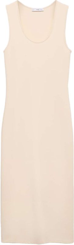 MANGO - BOWSER - Jurk - Beige - 3/4 Lengte - Aansluitende Pasvorm