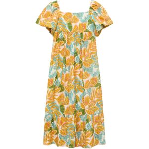 Cocktailjurk - Bloemenprint - Viscose - 3/4 Lengte - Normale Pasvorm