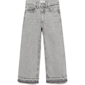 Mango - Wide Leg Jeans - Grijs - 100% Katoen
