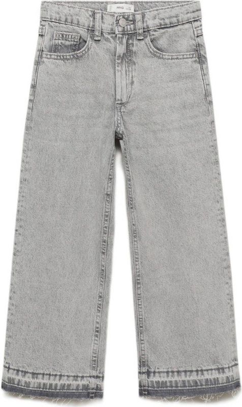 Mango - Wide Leg Jeans - Grijs - 100% Katoen