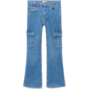 Mango - Flared Jeans - Medium Blue Denim