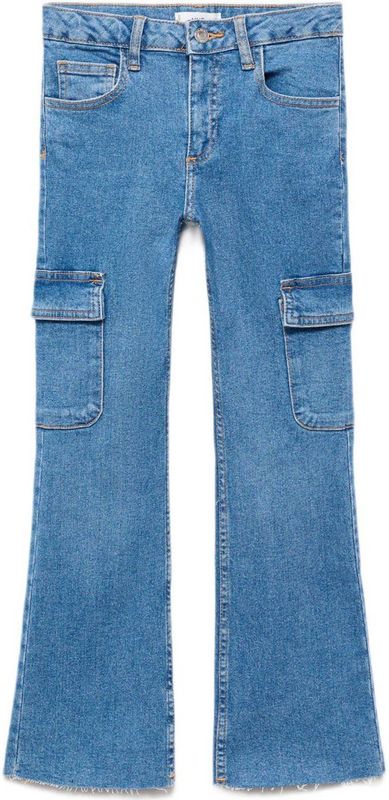 Mango - Flared Jeans - Medium Blue Denim
