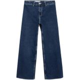 Mango Kids - Jeans - Wide Leg - Stretchdenim - Gerafeld Detail