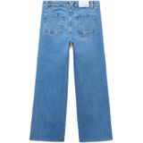 Mango Kids - Wide Leg Jeans - Medium Blue Denim