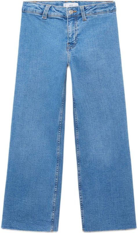 Mango Kids - Wide Leg Jeans - Medium Blue Denim