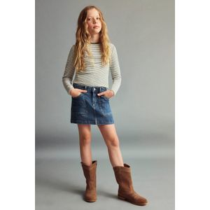 Mango - Kids Rok - Stretchdenim - Korte Lengte - Met Vijf Zakjes