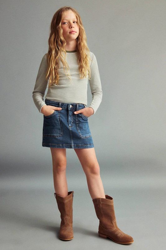 Mango Kids - Spijkerrok - Medium Blue Denim