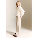 Mango Kids - Wide Leg Jeans - Beige