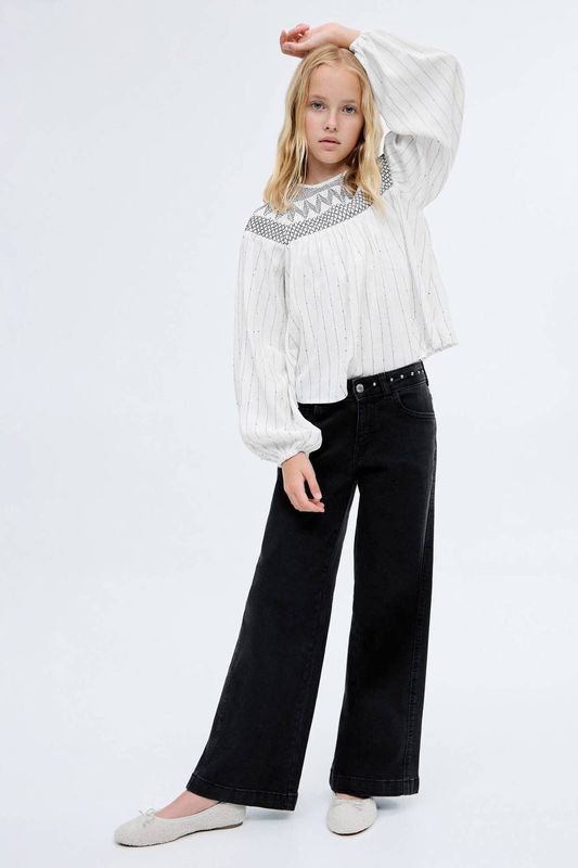 Mango - Kids Jeans - Wide Leg Pasvorm - Lage Taille