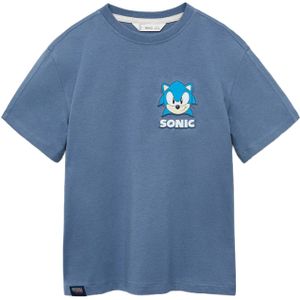 MANGO KIDS - Sonicact - T-shirt - Blauw - Marine - Wit